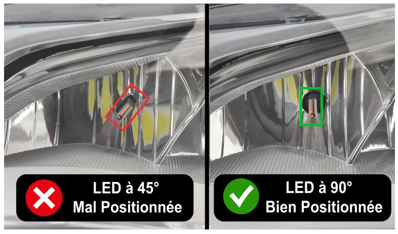 Montagehinweis für eine LED H1-Lampe – Abbildung 2