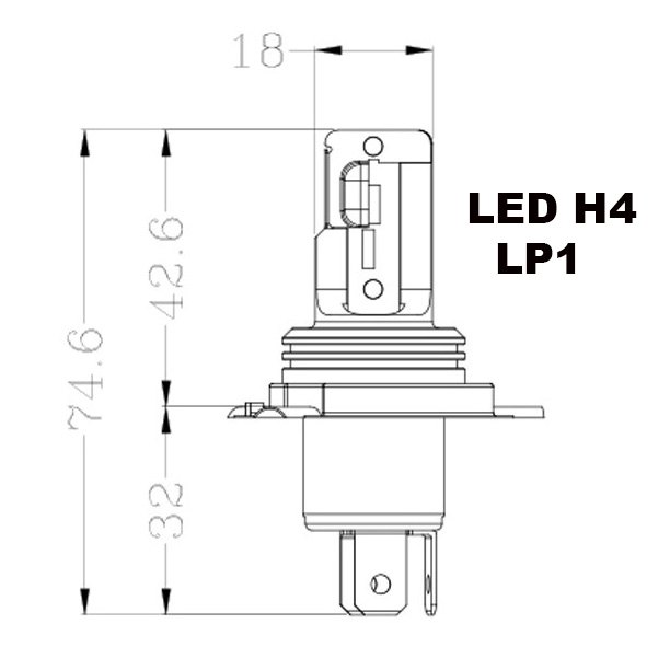 Välja en h4 LED-lampa i rätt dimension