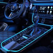 Iluminação ambiente LED multicolorida interior