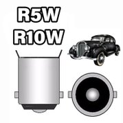 LED R5W-R10W BA15S, 3V, 6V, 12V - Vintage