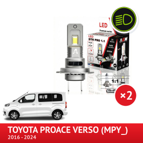 Pakke LED-nærlys Toyota Proace Verso - 2016 à 2023 - installation som originalt - AGM Vision