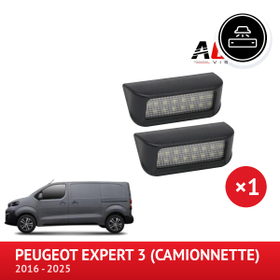 PACK LED Éclairage Plaque d'Immatriculation Peugeot Expert 3 de 2016 à 2025 avec Portes AR - AGM Vision