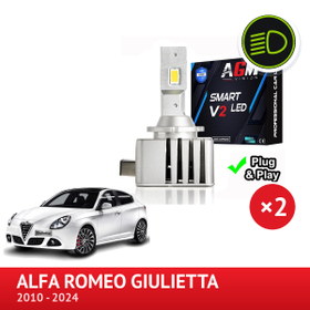 PACK LED Feux de croisement Alfa Romeo Giulietta de 2010 à 2020 (avec phare Xénon) - AGM Vision