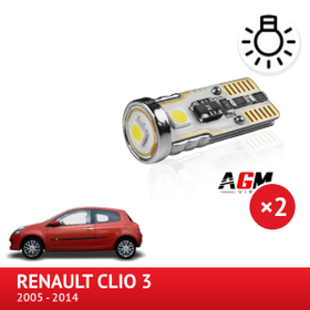PACK LED Veilleuses Avant Renault Clio 3 de 2005 à 2014 - AGM Vision