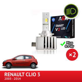 PACK LED Feux de croisement Renault Clio 3 de 2005 à 2014 (phare xénon D1S) - AGM Vision