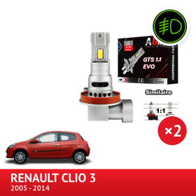 PACK LED Antibrouillard Avant Renault Clio 3 de 2005 à 2014 - AGM Vision