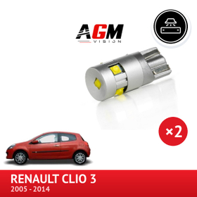 PACK LED Éclairage Plaque d'Immatriculation Renault Clio 3 de 2005 à 2014 - AGM Vision