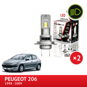 Żarówki LED świateł mijania Peugeot 206 (1998 à 2009) - AGM Vision
