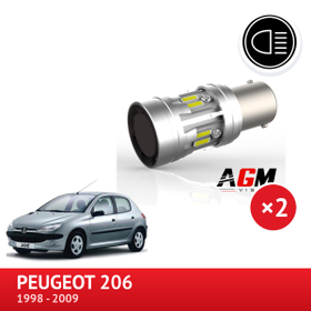 PAKIET LED Światła cofania Peugeot 206 od 1998 do 2009 - AGM Vision