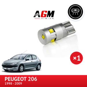 ZESTAW LED Przednia lampa sufitowa Peugeot 206 od 1998 do 2009 - AGM Vision
