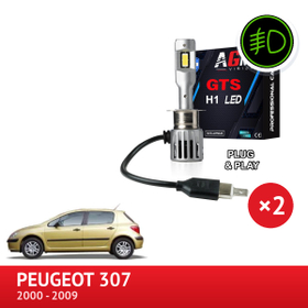 Σετ LED για εμπρός φώτα ομίχλης Peugeot 307 από το 2000 έως το 2009 (Με λαμπτήρα H1) - AGM Vision