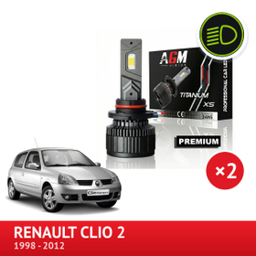 PACK LED Nærlys Renault Clio 2 fra 1998 til 2012 (med linseforlygte HB3) - AGM Vision