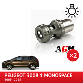 LED-sett for kjørelys foran PEUGEOT 3008 1 Monospace - AGM Vision