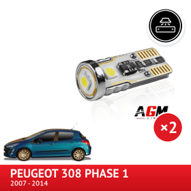 Kit LED d’éclairage de plaque Peugeot 308 Phase 1 - AGM Vision