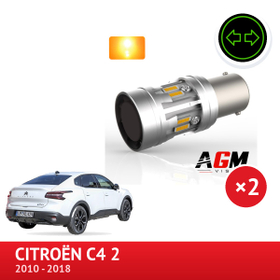 Kit LED PY21W pentru semnalizatorul spate CITROËN C4 2 - AGM Vision