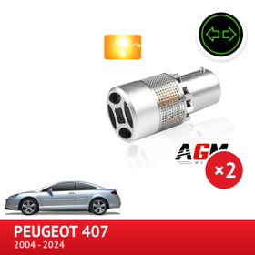 LED-sarja PY21W etusuuntavilkkuun PEUGEOT 407 - AGM Vision