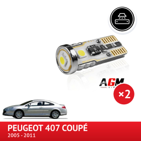 Kit LED W5W pentru iluminarea plăcuței de înmatriculare pentru PEUGEOT 407 Coupé - AGM Vision