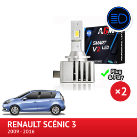 LED-sett D1S fjernlys RENAULT Scénic 3 - AGM Vision