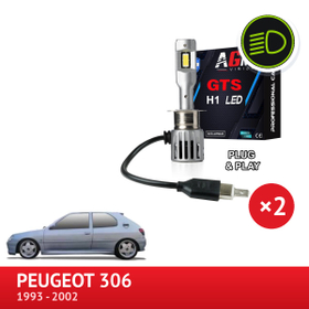LED-sett H1 nærlys Peugeot 306 - AGM Vision