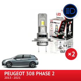 LED-sett H7 fjernlys PEUGEOT 308 Phase 2 - AGM Vision