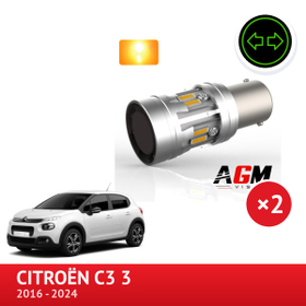 LED-sarja PY21W etuvilkku CITROËN C3 3 - AGM Vision