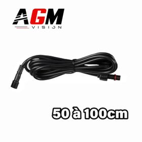 Rallonge électrique 3 broches pour bande LED RGB sous châssis de voiture - AGM Vision