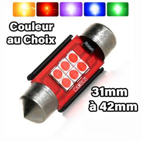 Navette LED F12 (Couleurs) C3W, C5W, C7W, C10W de 31 à 42 mm - AGM Vision