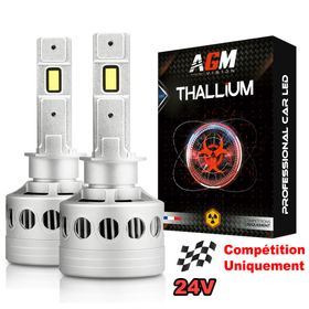 Kit ampoules LED H1 Thallium 24V, compétition, ultra puissante, 170 WATTS, 32 000 LUMENS - AGM Vision