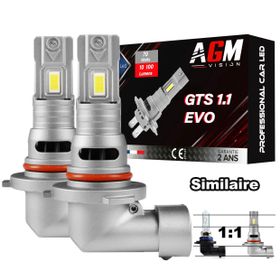 Kit ampoules LED HB3 GTS 1.1 EVO R70W - Ventilé - Blanc 6500K - AGM Vision
