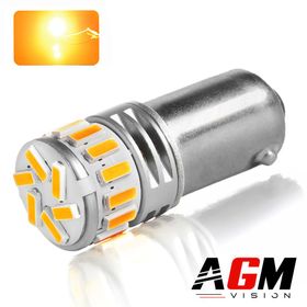 Ampoule LED HY21W BAY9S 360° - Orange - AGM Vision