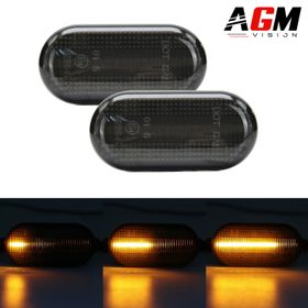Kit 2 clignotants dynamiques de rétroviseur DACIA (noir fumé) – Type 1 - AGM Vision
