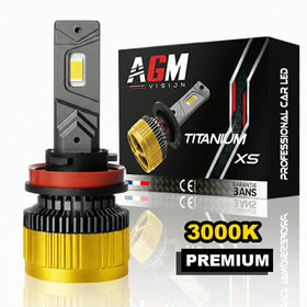 Ampoule LED H8 Titanium XS jaune 3000 K - AGM Vision