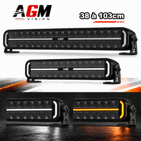 Barre LED Dual Titan F7-R (38 à 103 cm) - AGM Vision