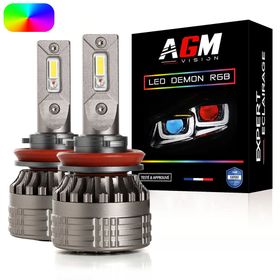 LED-polttimosarja H16 DEMON RGB - AGM Vision