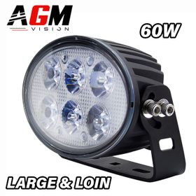 Lisä-LED-lisävalo ovaali ilman reunaa 60W - AGM Vision