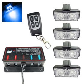 PACK 4 STROBES LED GRILL (BLÅ) - AGM Vision