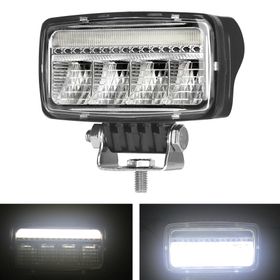 Phare LED rectangulaire diffusion+ blanc DRL 20W - AGM Vision