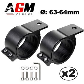 KIT 2 SUPPORTS TUBE 63-64MM BARRE LED - AGM Vision