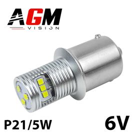 Ampoule LED P21/5W-BAY15D 6V Ultra (Blanc) - AGM Vision