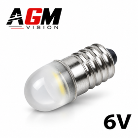 Ampoule LED E10 6V ANGEL (Blanc) - AGM Vision