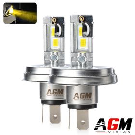Kit ampoules LED R2 P45T jaune 3000K LP1 - AGM Vision