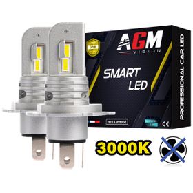 Kit Ampoules LED H4 SMART Jaune 3000K - AGM Vision