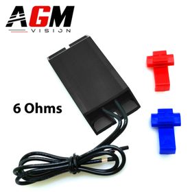 Résistance 6Ω extra plate noire – Charge équivalente à 22W - AGM Vision