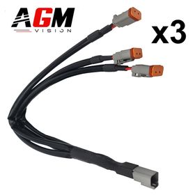 Rallonge triple Deutsch mâle 2 broches premium - AGM Vision