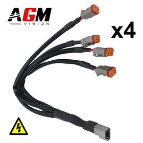 Rallonge quadruple Deutsch mâle 2 pins - AGM Vision