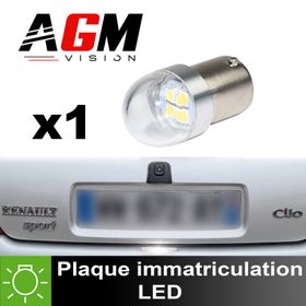 LED pour plaque d'immatriculation Renault Clio 2 avant 2001 - AGM Vision