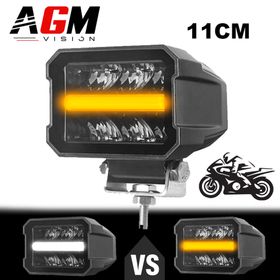 MINI BARRE LED MOTO DUAL FLOOD + VEILLEUSE - 11CM - AGM Vision