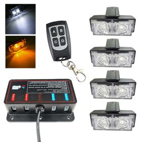 PACK 4 STROBES LED VIT/ORANGE GRILL - AGM Vision