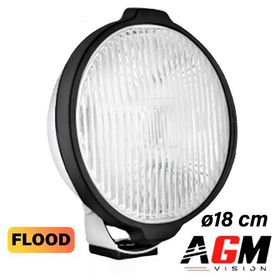 Projecteur antibrouillard 18 cm, boîtier chromé - AGM Vision