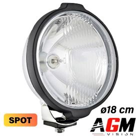 Projecteur Phare 18CM, Boîtier Chromé, Longue Portée - AGM Vision